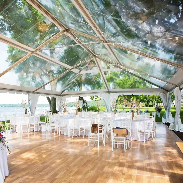 Роскошные хорошие наружные водонепроницаемые Прозрачные палатки для свадебных модных ресторанных мероприятий