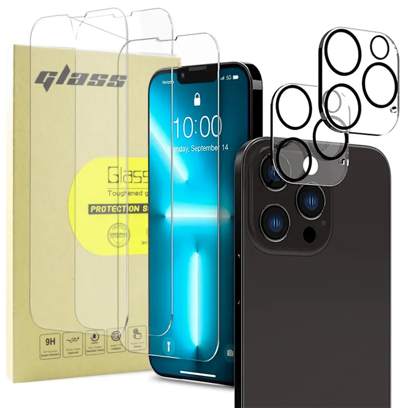 Easy Installation 9h 3 Pack 2.5d For 12 Clear Premium Mobile Tempered Glass for Iphone 13 Pro Max Screen Protector