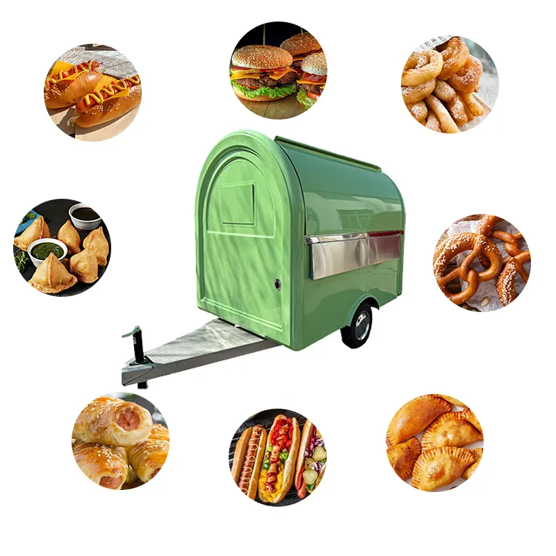 mobile kitchen container fast food truck trailer street tea coffee shop vending carts mini hot dog