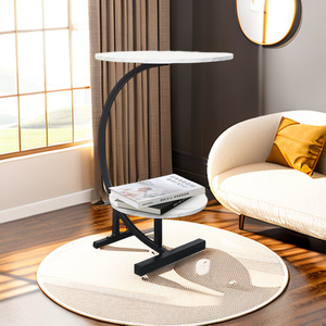 Thiết kế hiện đại đôi đá cẩm thạch trà bên bảng sofa cạnh giường ngủ Tạp Chí giá phòng ngủ cuối bảng Bàn cà phê - Product Image 5