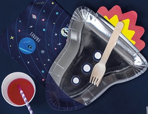 Nhà Máy Trực Tiếp Kid Sinh Nhật Nguồn Cung Cấp Bên 48 Gói Màu Hồng Tên Lửa Tấm Cho Cô Gái Bên Ngoài Không Gian Sinh Nhật Nguồn Cung Cấp Bên (9 Trong) - Product Image 4