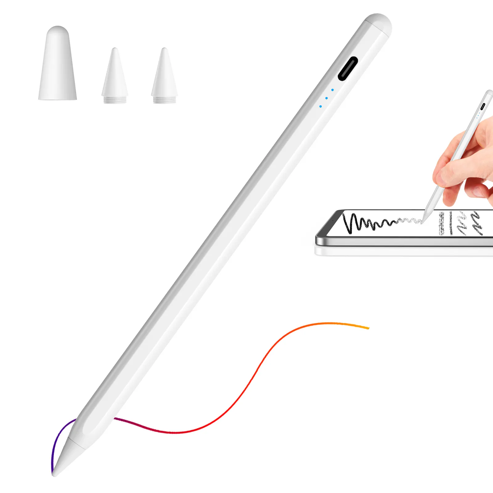 Schlussverkauf magnetischer Touchscreen Leistungsanzeige Stifte kapazitive Handflächenabweisung Stylus-Stift für Ios Ipad Apple Stift