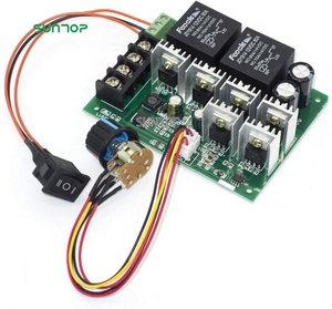 DC Motor Controller DC 9-50V 40A DC Motor Speed Control Controller PWM reversibile 12V 24V 2000W interruttore di retromarcia in avanti - Product Image 1