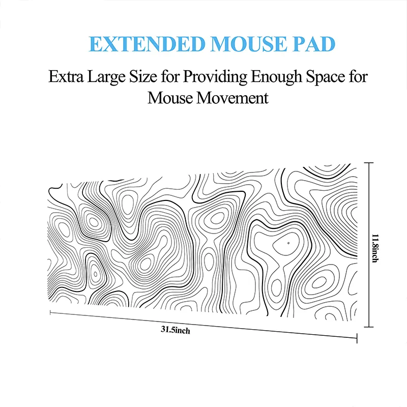 Tappetino per Mouse da gioco grande tappetino da scrivania per Computer portatile con tastiera antiscivolo per lavori di gioco in ufficio a casa