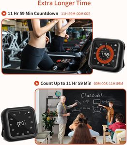 Digital Visual <strong>Timer</strong> Rechargeable Countdown <strong>Timer</strong> with VA <strong>Display</strong> Clear Digits Adjustable Volume and Brightness Magnetic - Product Image 6