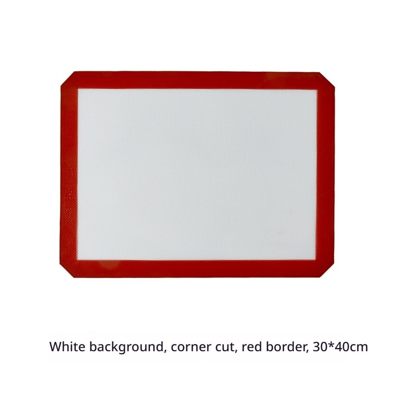 Bord rouge à angle droit en bas blanc 30*40cm