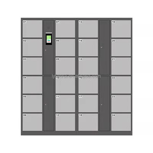 Montieren Sie den Außenbereich Supermarkt Barcode Metall Gesichts erkennung Speicher Schließfach Smart Office Building 12 Boxen PIN-Code Innen - Product Image 6