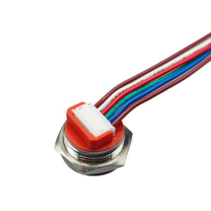 PBM-16C1-E-01 Low Profile 16mm LED Druckknopf schalter rechtwinklig beleuchtet RGB Anti Vandal Schalter 16mm - Product Image 4