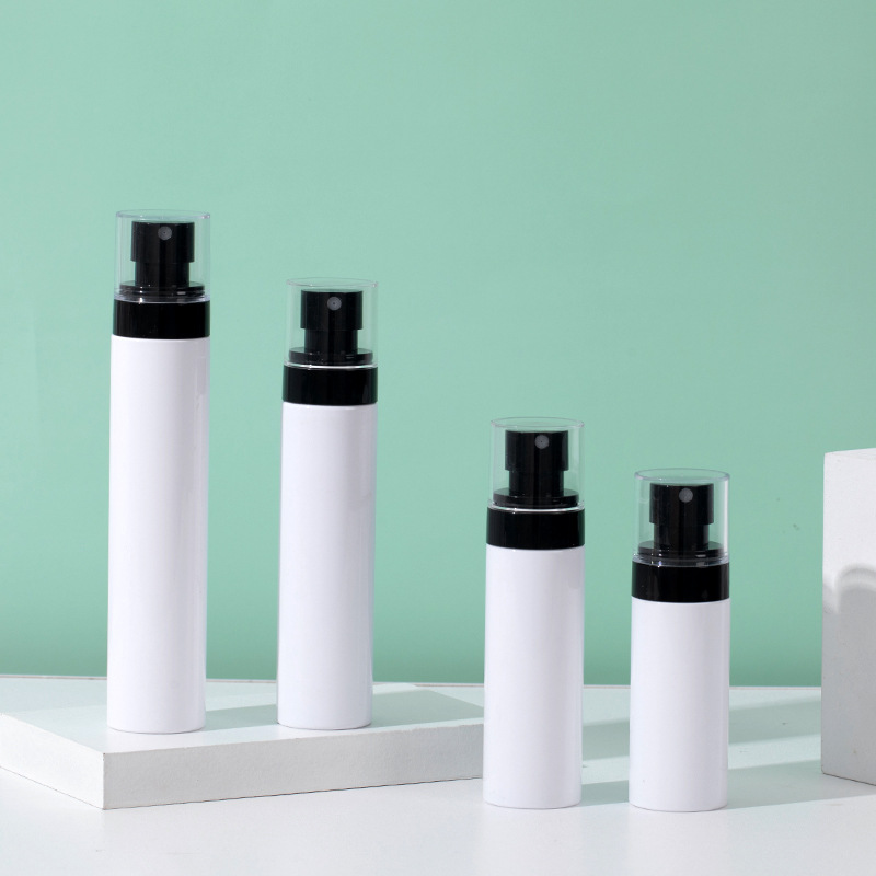 Flacon blanc + pompe spray noire