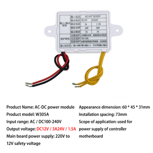 Módulo de alimentación de AC-DC de buena calidad, fuente de alimentación de controlador, DC 12V/3A24V/1.5A, W305A - Product Image 3