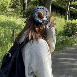Blue and white