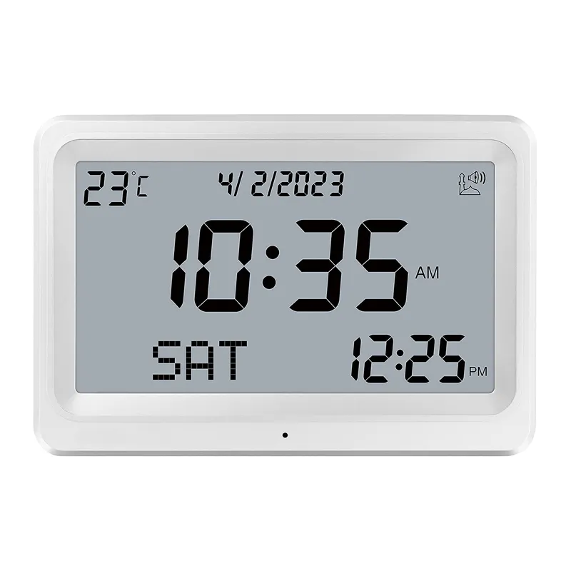 CHEETIE CP149 Réveil Numérique Calendrier Prière Musulmane Électronique Horloge de Table Horloge Islamique