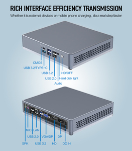 Sharerdp de alto rendimiento Core I3 I5 I7 12th Generation Procesador 12400 2DP HD Tipo-C NUC Mini Computadora de escritorio Core PC