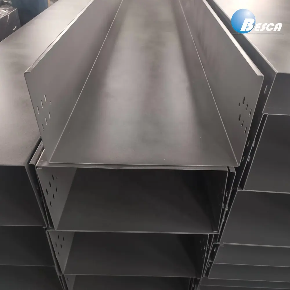 2 Compartment 50mm Galvanized Steel Cable Trunking Cable Tray Manufacturer