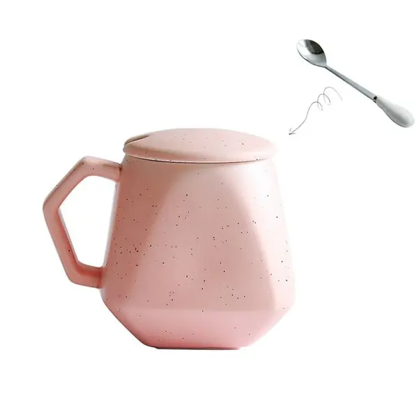 Tasse à café mouchetée en céramique de couleur unie irrégulière de 8.5 onces tasse à lait en porcelaine personnalisée