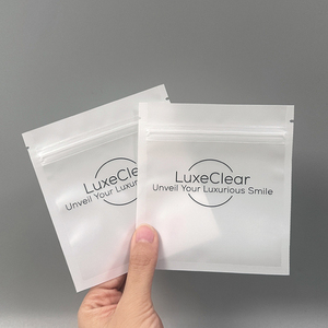 Özel Logo fermuar 3 yan mühür temizle şeffaf fermuar poşet pencere temizle Zip kilit Mylar ambalaj çanta - Product Image 6