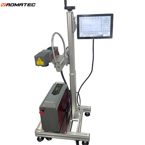 Yaomatec Fiber lazer uçan markalama makinesi 30W 60W lazer oyma makinesi üretim hattı tarih kodu baskı - Product Image 1