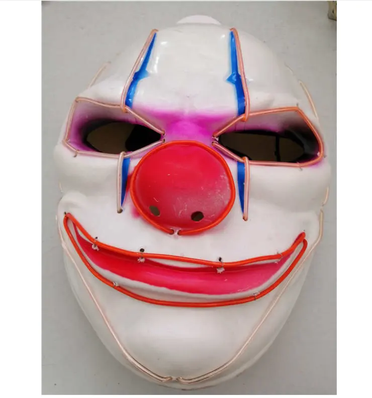 Alloween-Máscara de payaso de miedo, tocado de horror de Casa Encantada