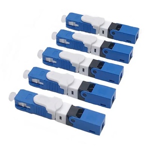ตัวเชื่อมต่อเร็ว FTTH SC LC FC UPC APC สีฟ้าสีเขียวสีชมพูตัวเชื่อมต่อเครือข่ายแลนแบบไร้สายตัวเชื่อมต่อเร็วออปติคอล - Product Image 6