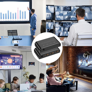 Divisor HDMI de alta calidad 1 en 4 salidas con 4K a 30Hz Disfrute del adaptador de corriente de audio y video perfectamente sincronizado