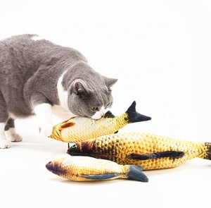 Juguete de simulación de hierba gatera para gatos, herramienta de entrenamiento para mascotas, pescado de menta, mordedor, almohada para morder, tablero para rascar - Product Image 1