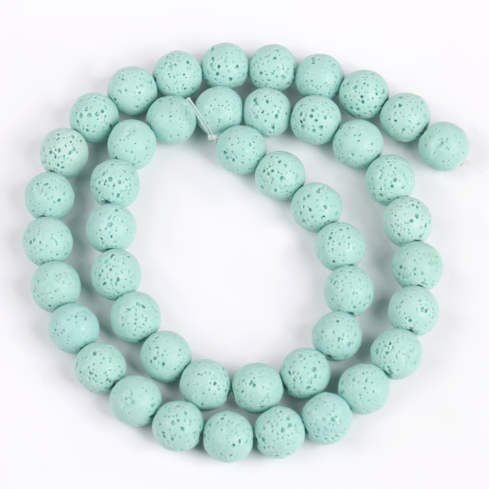 8mm 45pcs Lake Blue Round Beads