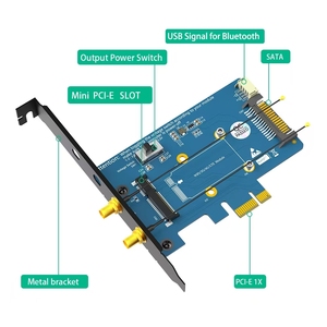 <strong>Mini</strong> <strong>PCI</strong>-E <strong>PCI</strong> Express to <strong>PCI</strong>-E 1x Adapter With SIM Card Slot for WiFi and 3G/4G/LTE Card - Product Image 2