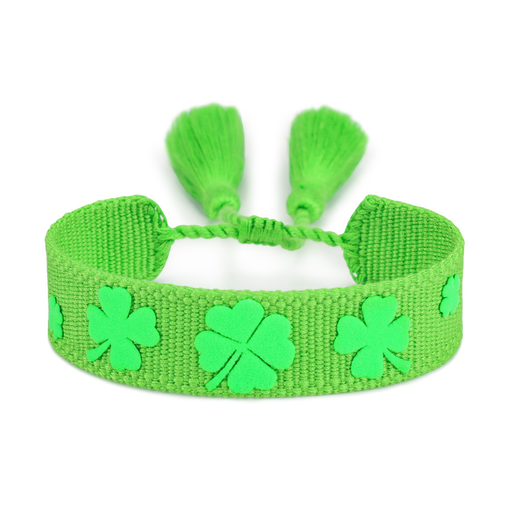 Four-leaf clover hot stamping bracelet-184a