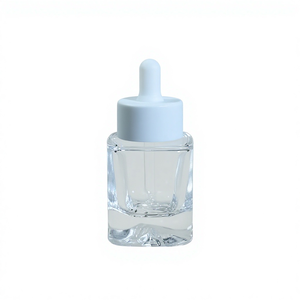 clear glass bottle