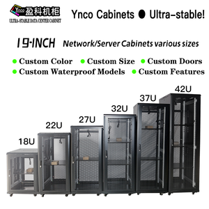 YNCO 22U Netzwerks chrank 19-Zoll-Holzmaserung Farbe Stahl material 15U Kapazität für Computer und Rechen zentrum 6U für Lager - Product Image 2
