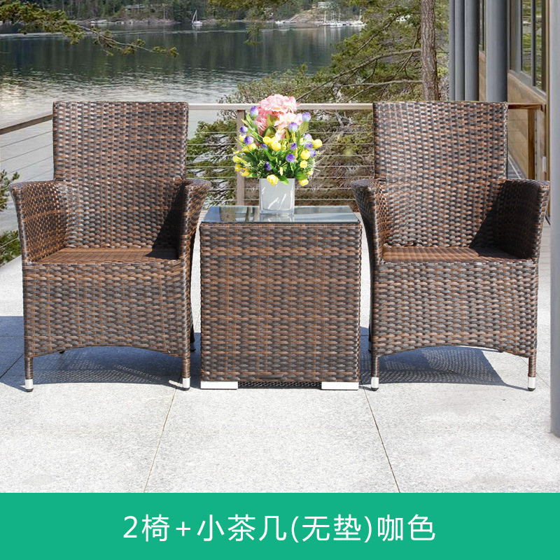 2 chair + small coffee table-coffee color