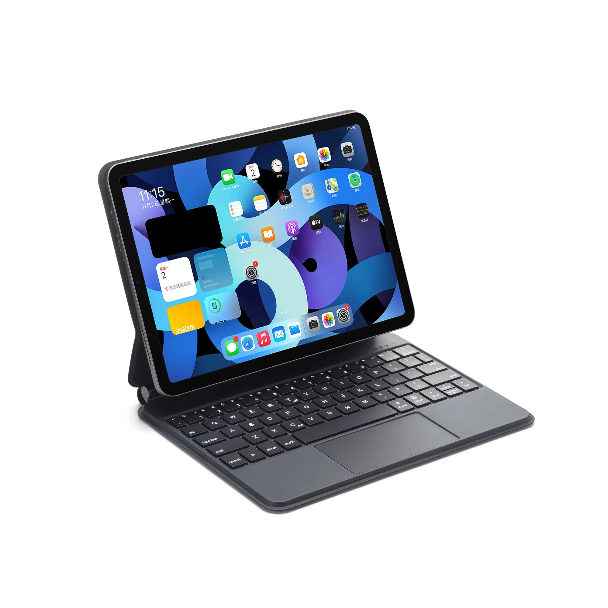 RUIDIAN Hochwertige Magic Keyboard Hülle Touchpad Tastatur für iPad Pro 11 Zoll