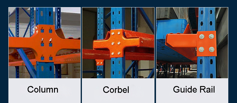 2.5mm Depth Industrial Storage Racking Customized Drive In Pallet Racking System 2