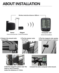 Bicycle <strong>Computer</strong> 563C Wireless Large Screen Odometer Backlight Waterproof Speedometer Cycling Stopwatch Mountain Bike - Product Image 6
