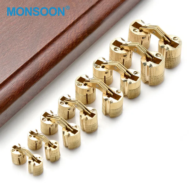 Closet Accessories Concealed Cylinder small box frameless hinges short hinge barrel hinge for jewelry box