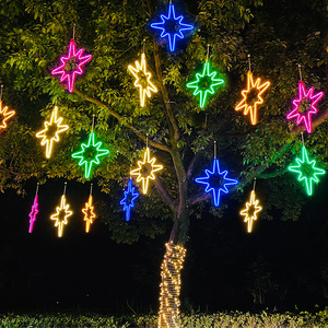 <span class=keywords><strong>LED</strong></span> Snowflake Dia de Natal ao ar livre pendurado luzes impermeável árvore árvores brilhantes de ano novo com IP44 Rating