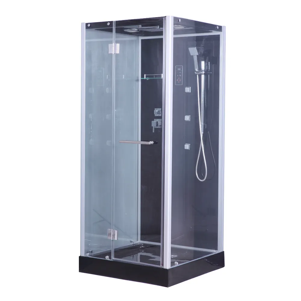 Bisagra de acrílico ABS para puerta, cabina de ducha sin marco, color negro moderno