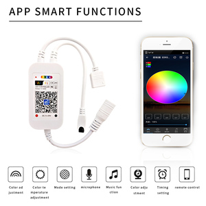 Контроллер для светодиодных лент, 12 В постоянного тока, RGB, Wi-Fi, Android /IOS, мини + ИК, 24 клавиши, 44 клавиши, пульт дистанционного управления для SMD 5050, Светодиодная лента, подсветка через смартфон - Product Image 2