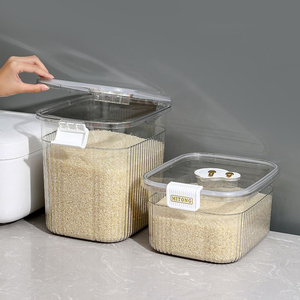 卸売キッチンライス収納容器多機能穀物米豆収納ボックス食品グレードタイミング保存容器