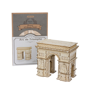 Robotime rolife Bán Buôn Đồ chơi tg502 nổi tiếng thế giới xây dựng Arc de Triomphe mô hình Kit 3D câu đố bằng gỗ - Product Image 1