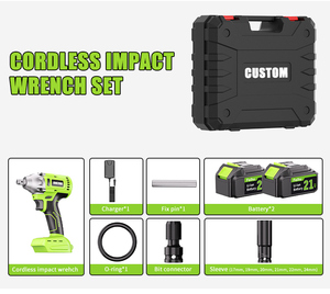 20V Li Ion แบตเตอรี่ประแจไฟแบบชาร์จไฟได้ 1/2 "ไดร์เวอร์สแควร์ไร้สายประแจผลกระทบไฟฟ้า OEM แรงบิดเครื่องมือ - Product Image 5