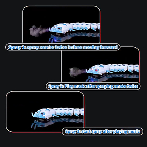 Ept 2.4G dạ quang phiên bản mở rộng điều khiển từ xa đồ chơi điện cơ khí phun rết mô phỏng bò sát làm bằng nhựa - Product Image 3