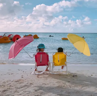 Açık kamp çocuklar renkli plaj koltuk şemsiye güneş barınak taşınabilir şezlong çocuk gölgelik katlanır bebek sandalyeleri