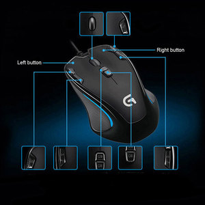 logi tech G300S有线RGB机械游戏鼠标logi tech G笔记本电脑鼠标 - Product Image 5