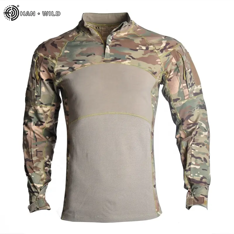 HAN WILD Tactical Shirt Frog Suit abbigliamento da combattimento magliette a maniche lunghe da uomo a prova di strappo