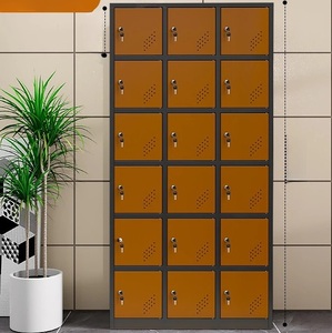 Factory Customize 18-door Metal <strong>Locker</strong> Durable Steel <strong>Locker</strong> for School Storage Gym Metal Cabinet