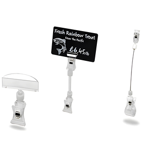 Klare Schilder clips auf dem Merchandise-Display 12er Pack Kunststoff-Etiketten-Pop clips auf dem Schilder halter regal - Product Image 6
