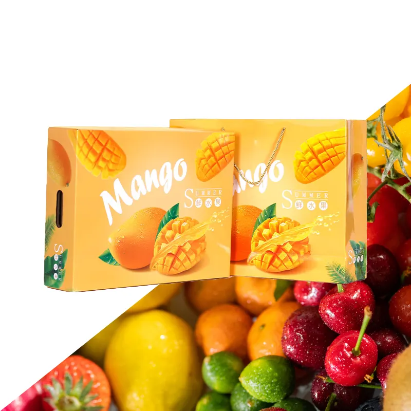 Scatola di stampa personalizzata cartone cartone ondulato verdura fresca Banana frutta Mango imballaggio cartone