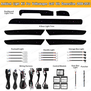 ICarsin Star <strong>LED</strong> Ambient Lighting <strong>Kit</strong> for VW Golf <strong>6</strong> 2008-2013 Interior <strong>LED</strong> Light Upgrade Accessories <strong>Kit</strong> - Product Image 2