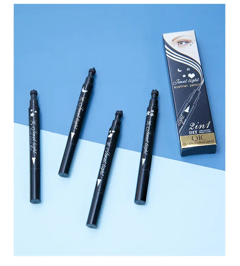 Eyeliner pensil Multi bentuk, riasan Set warna cair tahan air